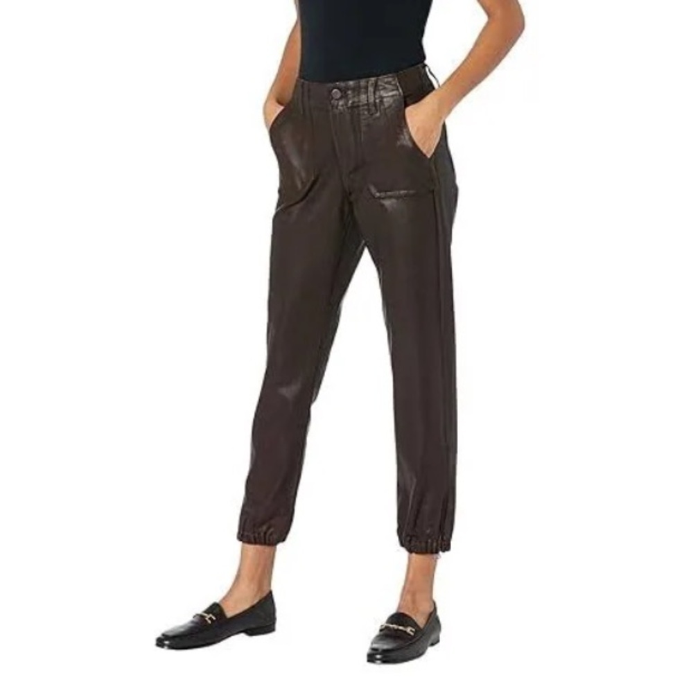 Paige Mayslie coated denim joggers Size 28